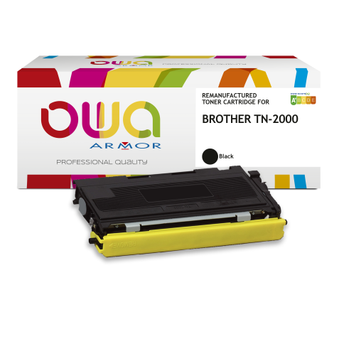 Toner remanufacturé OWA - très très haute capacité - Noir - pour BROTHER TN-2000
