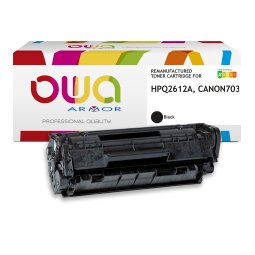 EN_Toner remanufacturé OWA - très très haute capacité - Noir - pour HP Q2612A, CANON 703