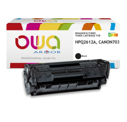 Toner remanufacturé OWA - très très haute capacité - Noir - pour HP Q2612A, CANON 703
