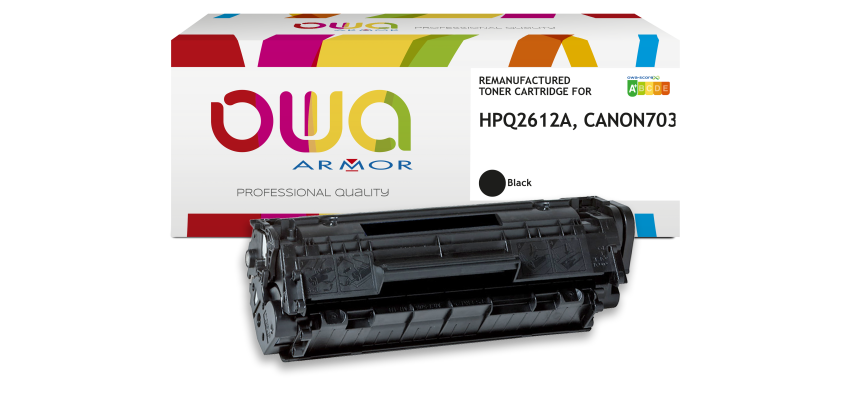 OWA Remanufactured Toner - Very Very High Capacity - Black - for HP Q2612A, CANON 703
