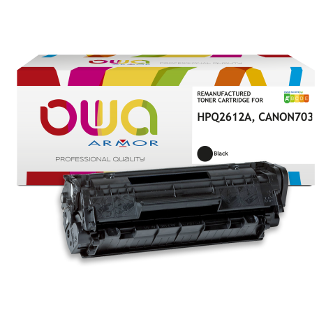 Toner remanufacturé OWA - très très haute capacité - Noir - pour HP Q2612A, CANON 703