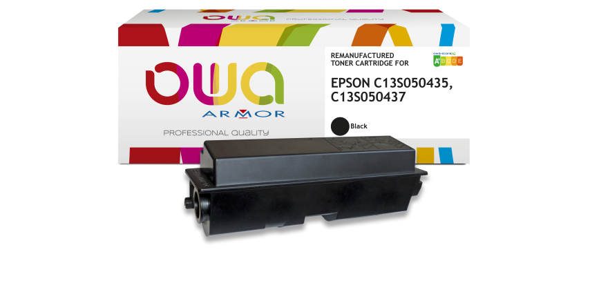Toner remanufacturé OWA - haute capacité - Noir - pour EPSON C13S050435, C13S050437