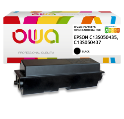 Toner remanufacturé OWA - haute capacité - Noir - pour EPSON C13S050435, C13S050437