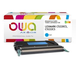 Toner remanufacturé OWA - standard - pour LEXMARK C5220CS, C5222CS