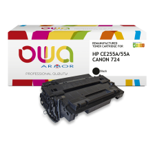 Toner remanufacturé OWA - standard - Noir - pour HP CE255A, CANON 724