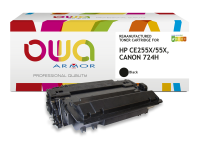 EN_Toner remanufacturé OWA - haute capacité - Noir - pour HP CE255X, CANON 724H