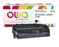 EN_Toner remanufacturé OWA - très très haute capacité - Noir - pour HP CE505X, CANON 719H