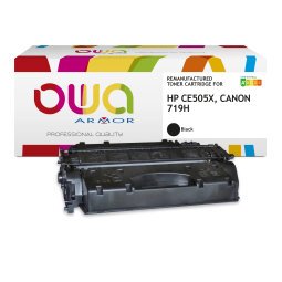 DE_Toner remanufacturé OWA - très très haute capacité - Noir - pour HP CE505X, CANON 719H