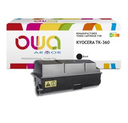 Toner remanufacturé OWA - standard - Noir - pour KYOCERA TK-360