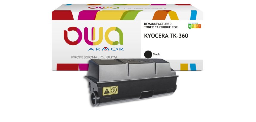 Toner remanufacturé OWA - standard - Noir - pour KYOCERA TK-360