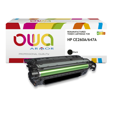 Toner remanufacturé OWA - standard - Noir - pour HP CE260A