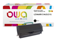 EN_Toner remanufacturé OWA - haute capacité - Noir - pour LEXMARK E462U21G, E462U11E, E462U31E, DELL 593-10838, 593-10839, 593-10840, 593-10