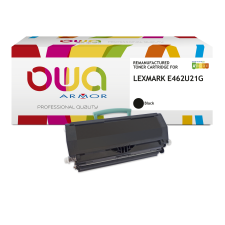 Toner remanufacturé OWA - haute capacité - Noir - pour LEXMARK E462U21G, E462U11E, E462U31E, DELL 593-10838, 593-10839, 593-10840, 593-10841, IBM 39V3202, 39V3203, 39V3204, 39V3926