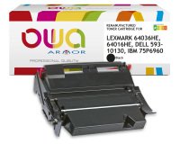 EN_Toner remanufacturé OWA - très très haute capacité - Noir - pour LEXMARK 64036HE, 64016HE, DELL 593-10130, IBM 75P6960