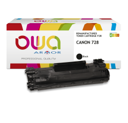 Toner remanufacturé OWA - standard - Noir - pour CANON 728