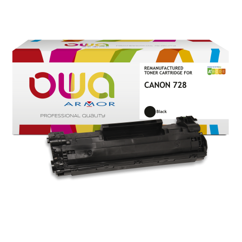 Toner remanufacturé OWA - standard - Noir - pour CANON 728