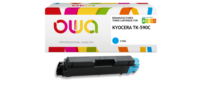 Toner remanufacturé OWA - standard - pour KYOCERA TK-590 C