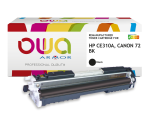 Toner remanufacturé OWA - standard - Noir - pour HP CE310A, CANON 729 BK