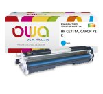Toner remanufacturé OWA - standard - Cyan - pour HP CE311A, CANON 729 C