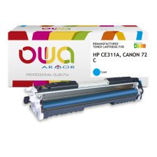 Toner remanufacturé OWA - standard - pour HP CE311A, CANON 729 C