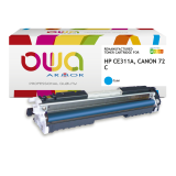 Toner remanufacturé OWA - standard - pour HP CE311A, CANON 729 C