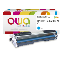Toner remanufacturé OWA - standard - pour HP CE311A, CANON 729 C
