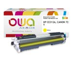 Toner remanufacturé OWA - standard - Jaune - pour HP CE312A, CANON 729 Y