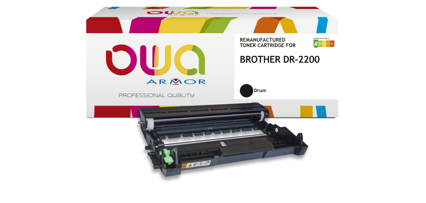 Tambour remanufacturé OWA - standard - Tambour Noir - pour BROTHER DR-2200, DR-2225