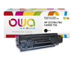 Toner remanufacturé OWA - très très haute capacité - Noir - pour HP CE278A, CANON 726