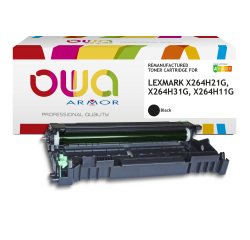 Toner remanufacturé OWA - haute capacité - Noir - pour LEXMARK X264H21G, X264H31G, X264H11G