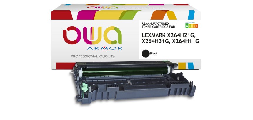 Toner remanufacturé OWA - haute capacité - Noir - pour LEXMARK X264H21G, X264H31G, X264H11G