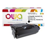 DE_Toner remanufacturé OWA - haute capacité - Noir - pour LEXMARK X654X21E, X654X11E, T654X21E, T654X11E, T654X31E, T650A21E, T650A11E, T650