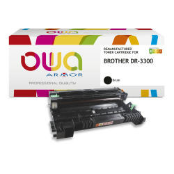 EN_Tambour remanufacturé OWA - standard - Noir - pour BROTHER DR-3300