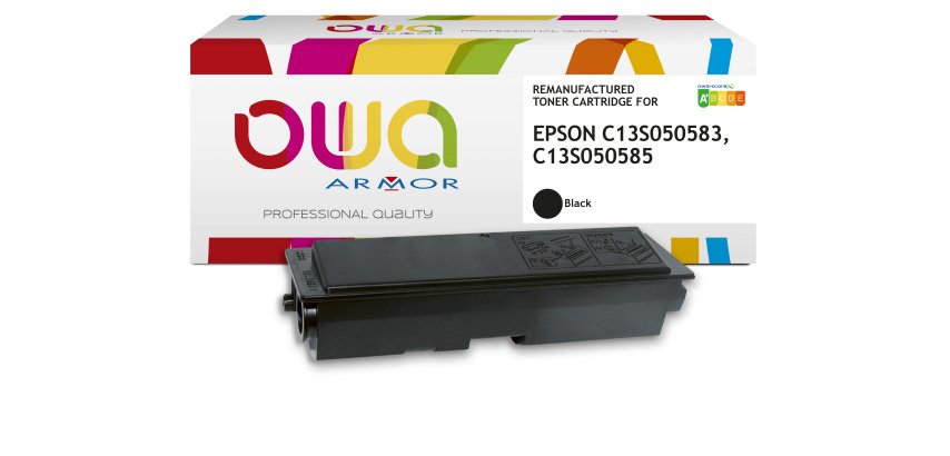 Toner remanufacturé OWA - standard - Noir - pour EPSON C13S050583, C13S050585