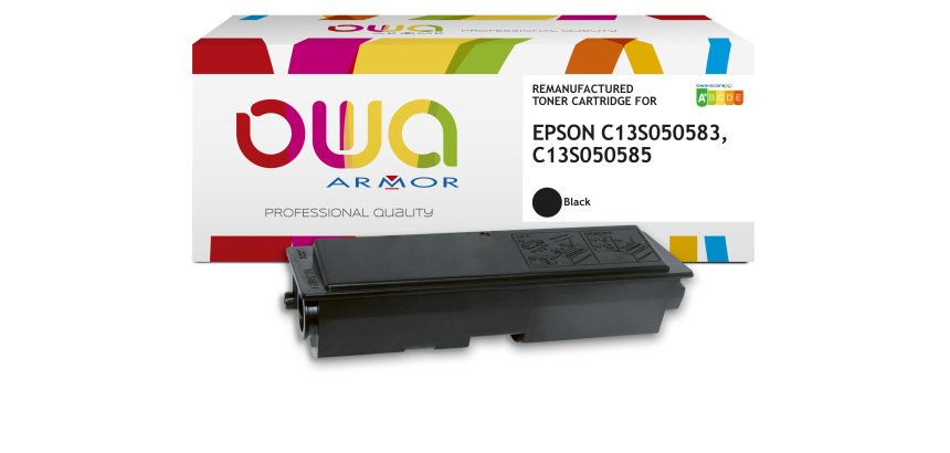 Toner remanufacturé OWA - standard - Noir - pour EPSON C13S050583, C13S050585