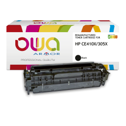 Toner remanufacturé OWA - haute capacité - Noir - pour HP CE410X