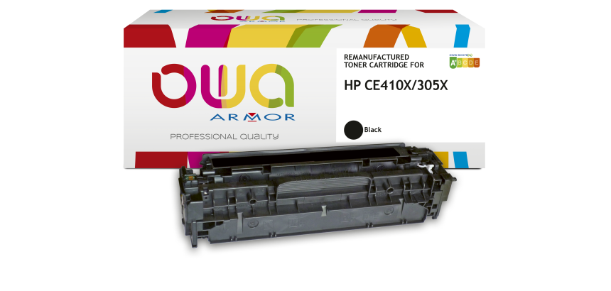Toner remanufacturé OWA - haute capacité - Noir - pour HP CE410X