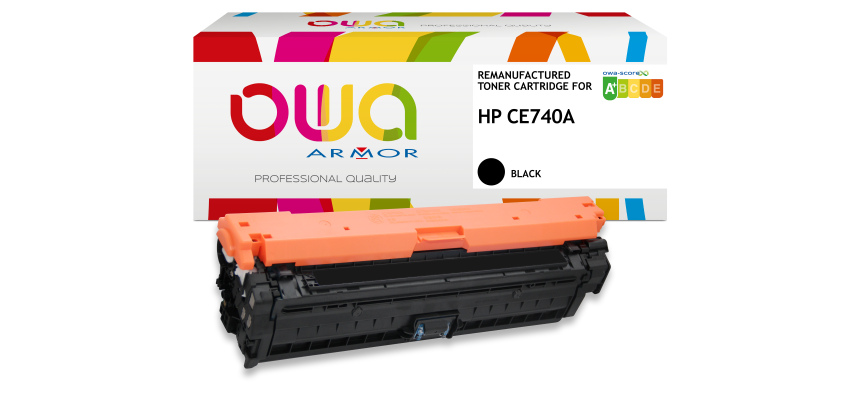 Toner remanufacturé OWA - standard - Noir - pour HP CE740A