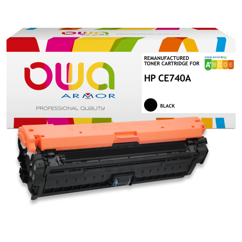 Toner remanufacturé OWA - standard - Noir - pour HP CE740A