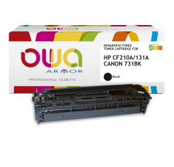 EN_Toner remanufacturé OWA - standard - Noir - pour HP CF210A, CANON 731BK