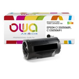 EN_Toner remanufacturé OWA - haute capacité - Noir - pour EPSON C13S050689, C13S050691