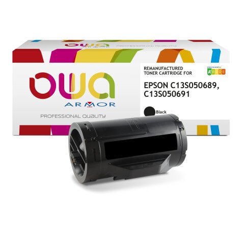 Toner remanufacturé OWA - haute capacité - Noir - pour EPSON C13S050689, C13S050691
