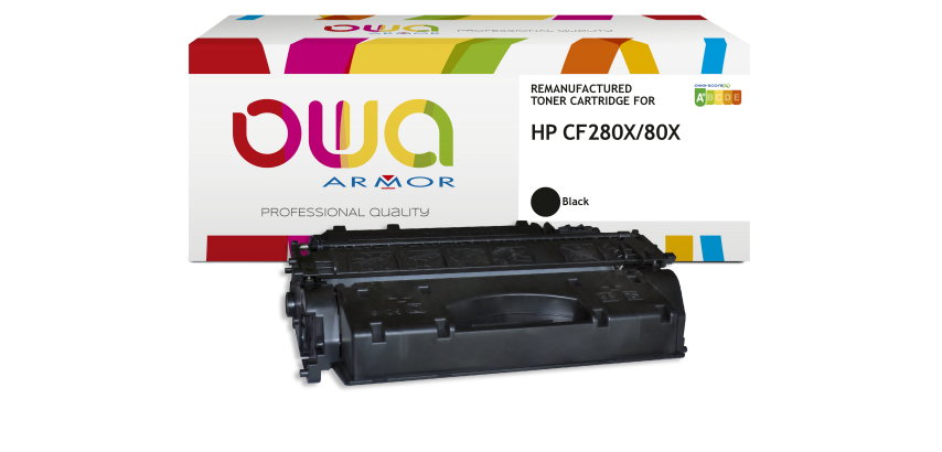 Toner remanufacturé OWA - très très haute capacité - Noir - pour HP CF280X