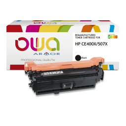 Toner remanufacturé OWA - haute capacité - Noir - pour HP CE400X