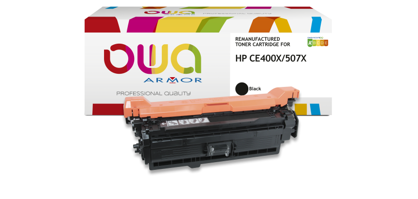 Toner remanufacturé OWA - haute capacité - Noir - pour HP CE400X