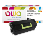 Toner remanufacturé OWA - haute capacité - Noir - pour LEXMARK 62D2H00, 62D2H0E