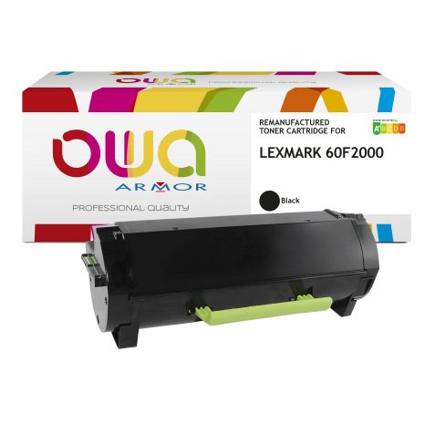 Toner remanufacturé OWA - standard - Noir - pour LEXMARK 60F2000