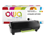 Toner remanufacturé OWA - standard - Noir - pour LEXMARK 60F2000