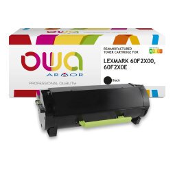 Toner remanufacturé OWA - haute capacité - Noir - pour LEXMARK 60F2X00, 60F2X0E
