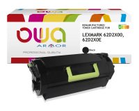 Toner remanufacturé OWA - haute capacité - Noir - pour LEXMARK 62D2X00, 62D2X0E